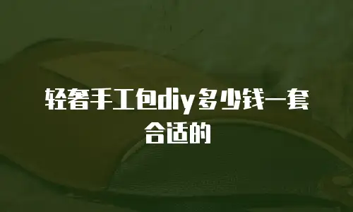 轻奢手工包diy多少钱一套合适的