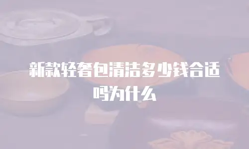 新款轻奢包清洁多少钱合适吗为什么