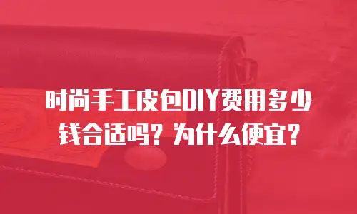 时尚手工皮包DIY费用多少钱合适吗？为什么便宜？