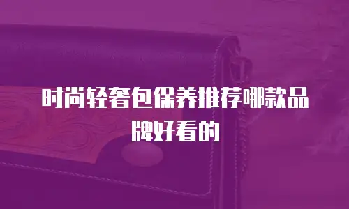 时尚轻奢包保养推荐哪款品牌好看的