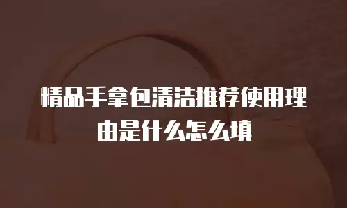 精品手拿包清洁推荐使用理由是什么怎么填