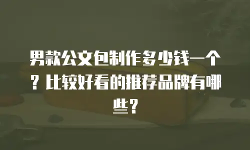 男款公文包制作多少钱一个？比较好看的推荐品牌有哪些？