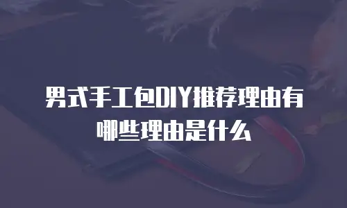 男式手工包DIY推荐理由有哪些理由是什么