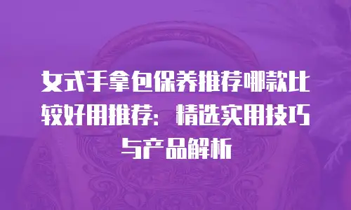 女式手拿包保养推荐哪款比较好用推荐：精选实用技巧与产品解析