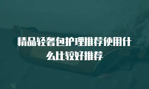 精品轻奢包护理推荐使用什么比较好推荐