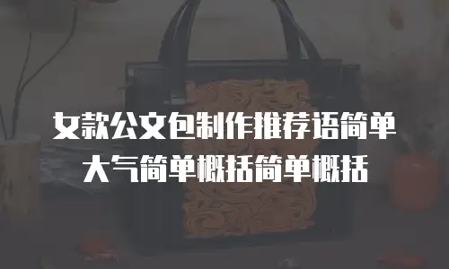 女款公文包制作推荐语简单大气简单概括简单概括