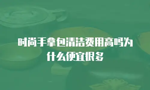 时尚手拿包清洁费用高吗为什么便宜很多