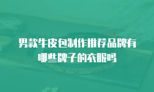 男款牛皮包制作推荐品牌有哪些牌子的衣服吗