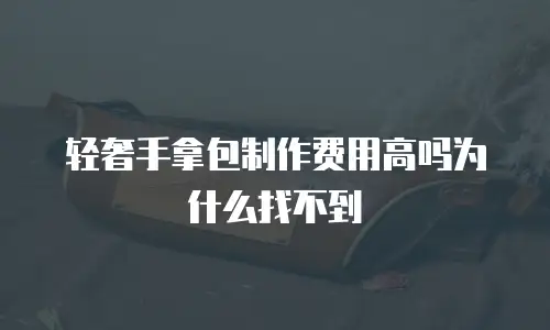 轻奢手拿包制作费用高吗为什么找不到