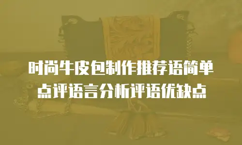 时尚牛皮包制作推荐语简单点评语言分析评语优缺点