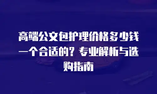 高端公文包护理价格多少钱一个合适的？专业解析与选购指南
