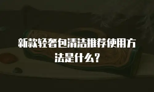 新款轻奢包清洁推荐使用方法是什么？