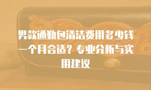 男款通勤包清洁费用多少钱一个月合适？专业分析与实用建议
