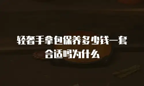 轻奢手拿包保养多少钱一套合适吗为什么