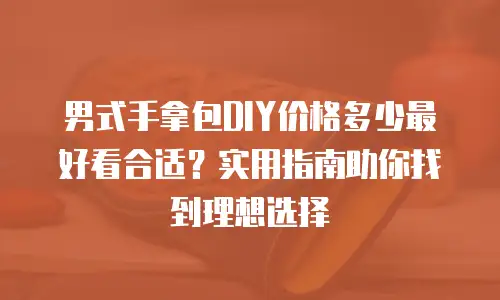 男式手拿包DIY价格多少最好看合适？实用指南助你找到理想选择