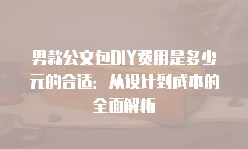 男款公文包DIY费用是多少元的合适：从设计到成本的全面解析