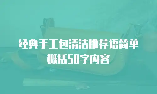 经典手工包清洁推荐语简单概括50字内容