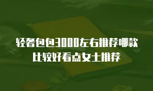 轻奢包包3000左右推荐哪款比较好看点女士推荐