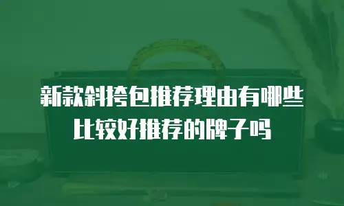 新款斜挎包推荐理由有哪些比较好推荐的牌子吗