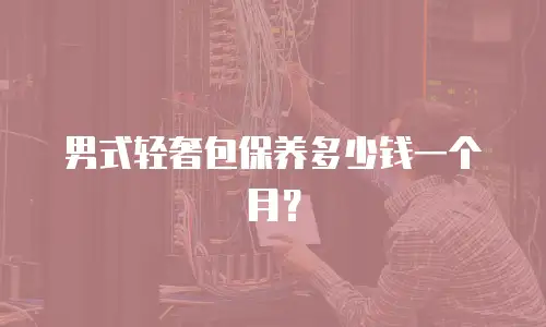男式轻奢包保养多少钱一个月？