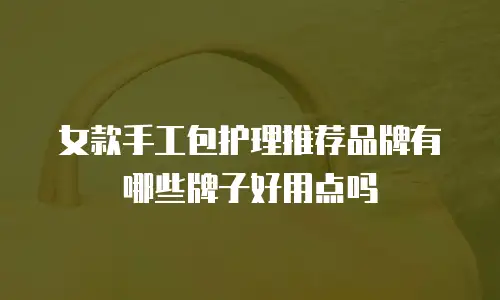 女款手工包护理推荐品牌有哪些牌子好用点吗