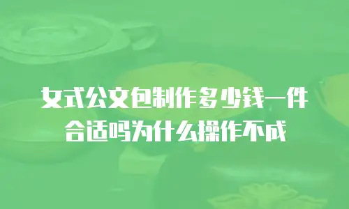 女式公文包制作多少钱一件合适吗为什么操作不成