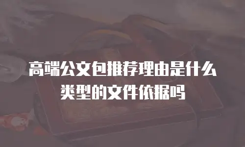 高端公文包推荐理由是什么类型的文件依据吗