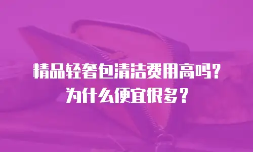 精品轻奢包清洁费用高吗？为什么便宜很多？
