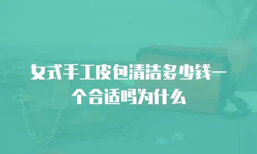 女式手工皮包清洁多少钱一个合适吗为什么