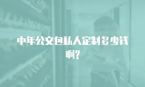  中年公文包私人定制多少钱啊?