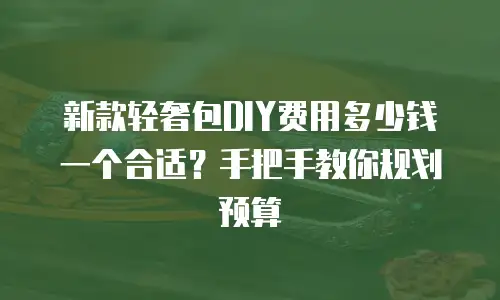 新款轻奢包DIY费用多少钱一个合适？手把手教你规划预算