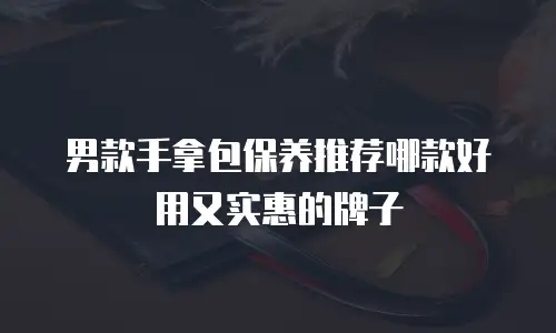 男款手拿包保养推荐哪款好用又实惠的牌子