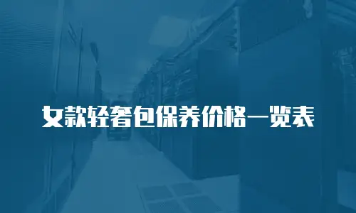 女款轻奢包保养价格一览表