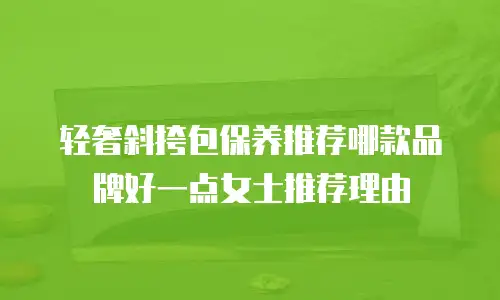 轻奢斜挎包保养推荐哪款品牌好一点女士推荐理由