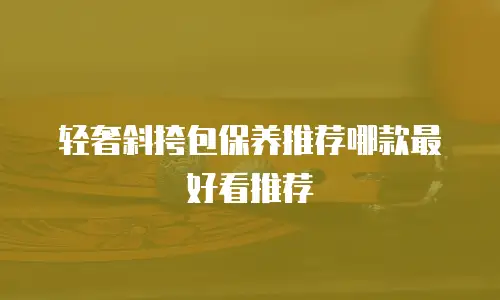 轻奢斜挎包保养推荐哪款最好看推荐