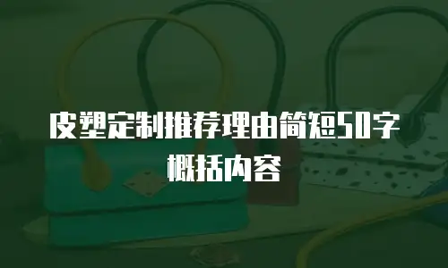 皮塑定制推荐理由简短50字概括内容