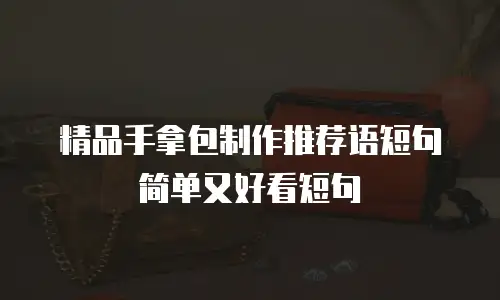 精品手拿包制作推荐语短句简单又好看短句
