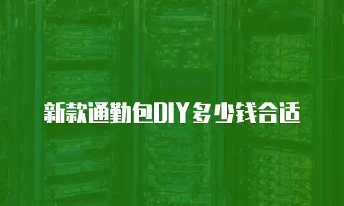 新款通勤包DIY多少钱合适