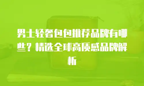 男士轻奢包包推荐品牌有哪些？精选全球高质感品牌解析
