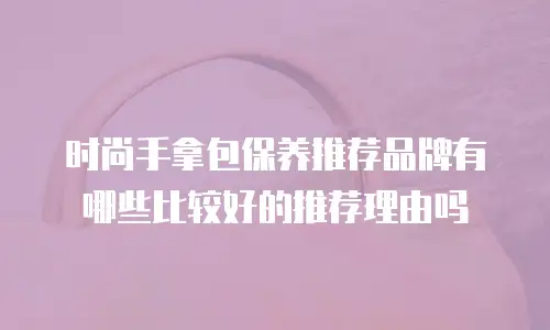 时尚手拿包保养推荐品牌有哪些比较好的推荐理由吗
