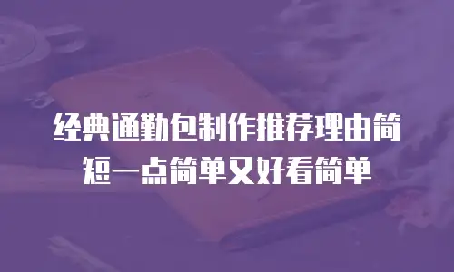 经典通勤包制作推荐理由简短一点简单又好看简单