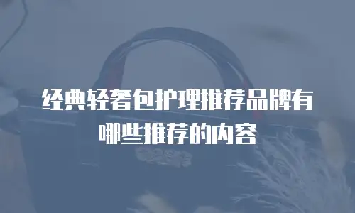 经典轻奢包护理推荐品牌有哪些推荐的内容