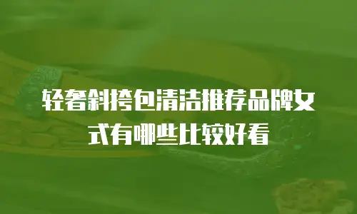 轻奢斜挎包清洁推荐品牌女式有哪些比较好看