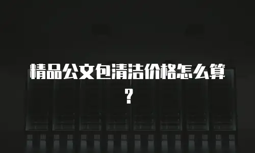 精品公文包清洁价格怎么算？