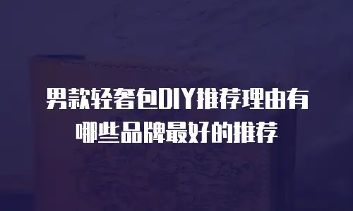 男款轻奢包DIY推荐理由有哪些品牌最好的推荐