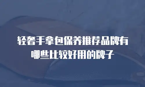 轻奢手拿包保养推荐品牌有哪些比较好用的牌子