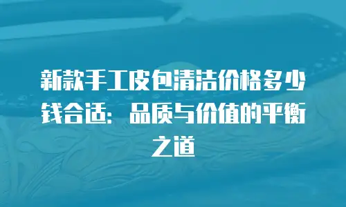 新款手工皮包清洁价格多少钱合适：品质与价值的平衡之道