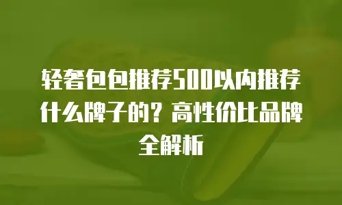 轻奢包包推荐500以内推荐什么牌子的？高性价比品牌全解析