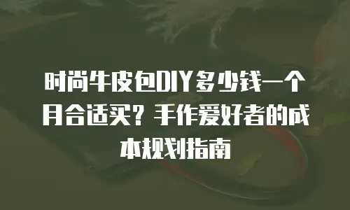 时尚牛皮包DIY多少钱一个月合适买？手作爱好者的成本规划指南