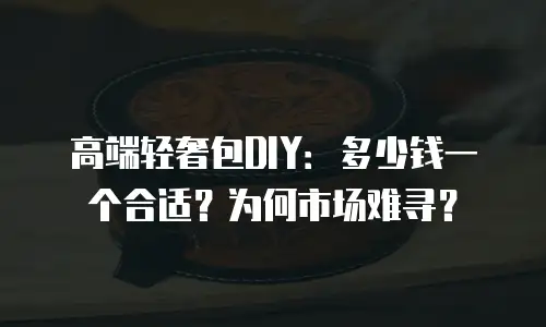 高端轻奢包DIY：多少钱一个合适？为何市场难寻？